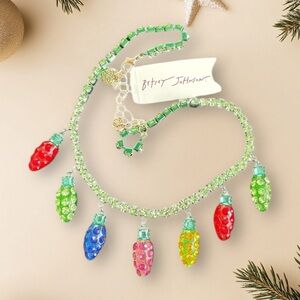 Betsey Johnson Festive Holiday Lights Multicolor Necklace